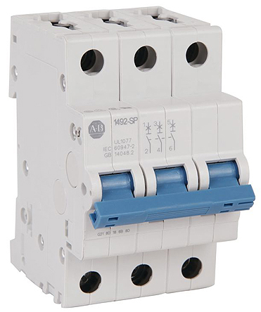 Allen Bradley 1492 1492-SPM MCB, 3P, 10A Curve C, 277V AC, 10 kA Breaking Capacity