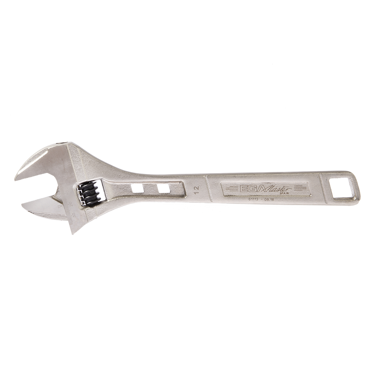 Ega-Master Adjustable Spanner, 300 mm Overall, 33.5mm Jaw Capacity, Metal Handle