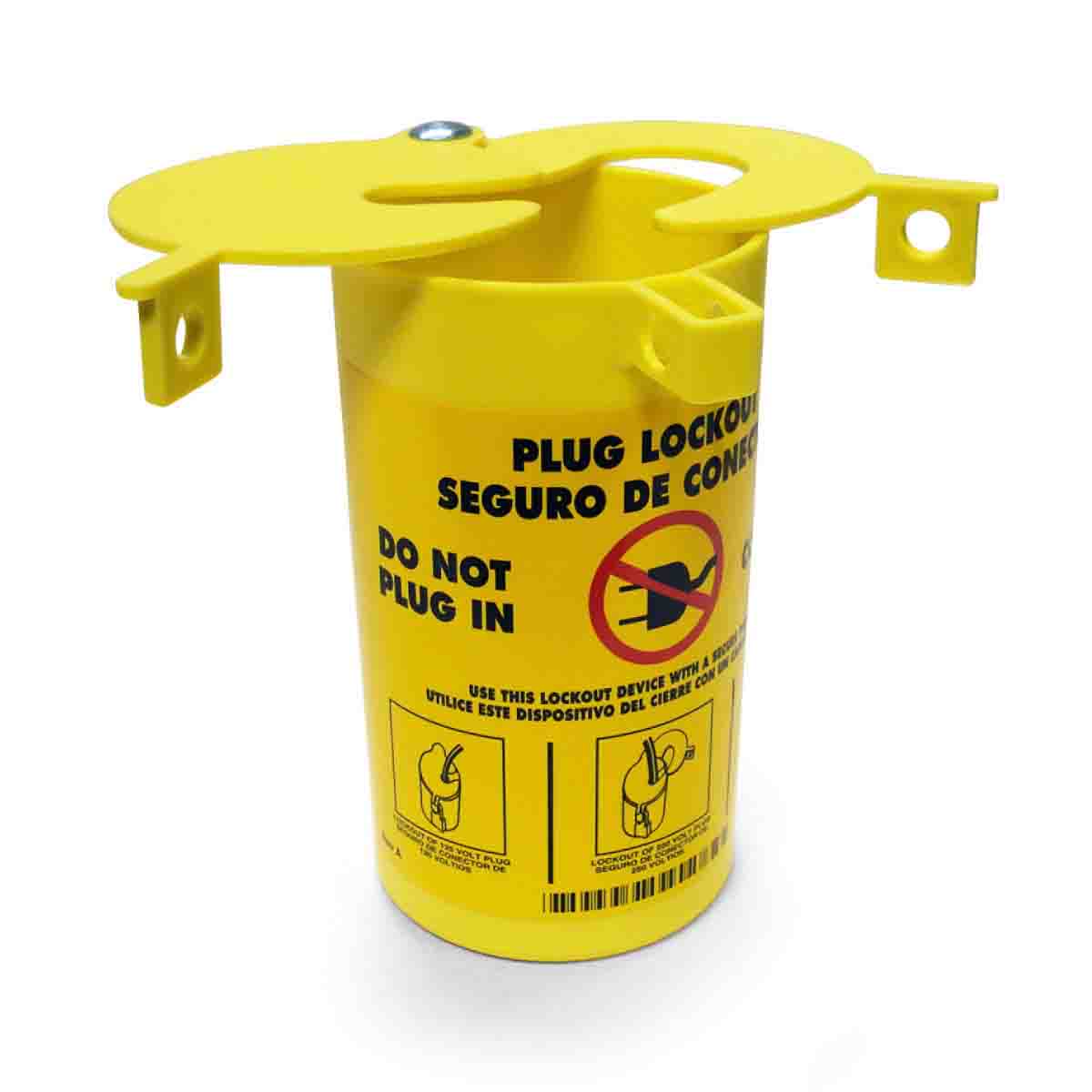 Brady Yellow 1-Lock Polypropylene Electrical Plug Lockouts, 9.40mm Shackle