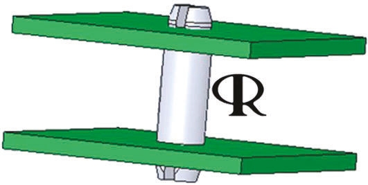 MSPM-10-01 , 15.9mm High Nylon PCB Post for 3.18mm PCB Hole, 4.6mm Base