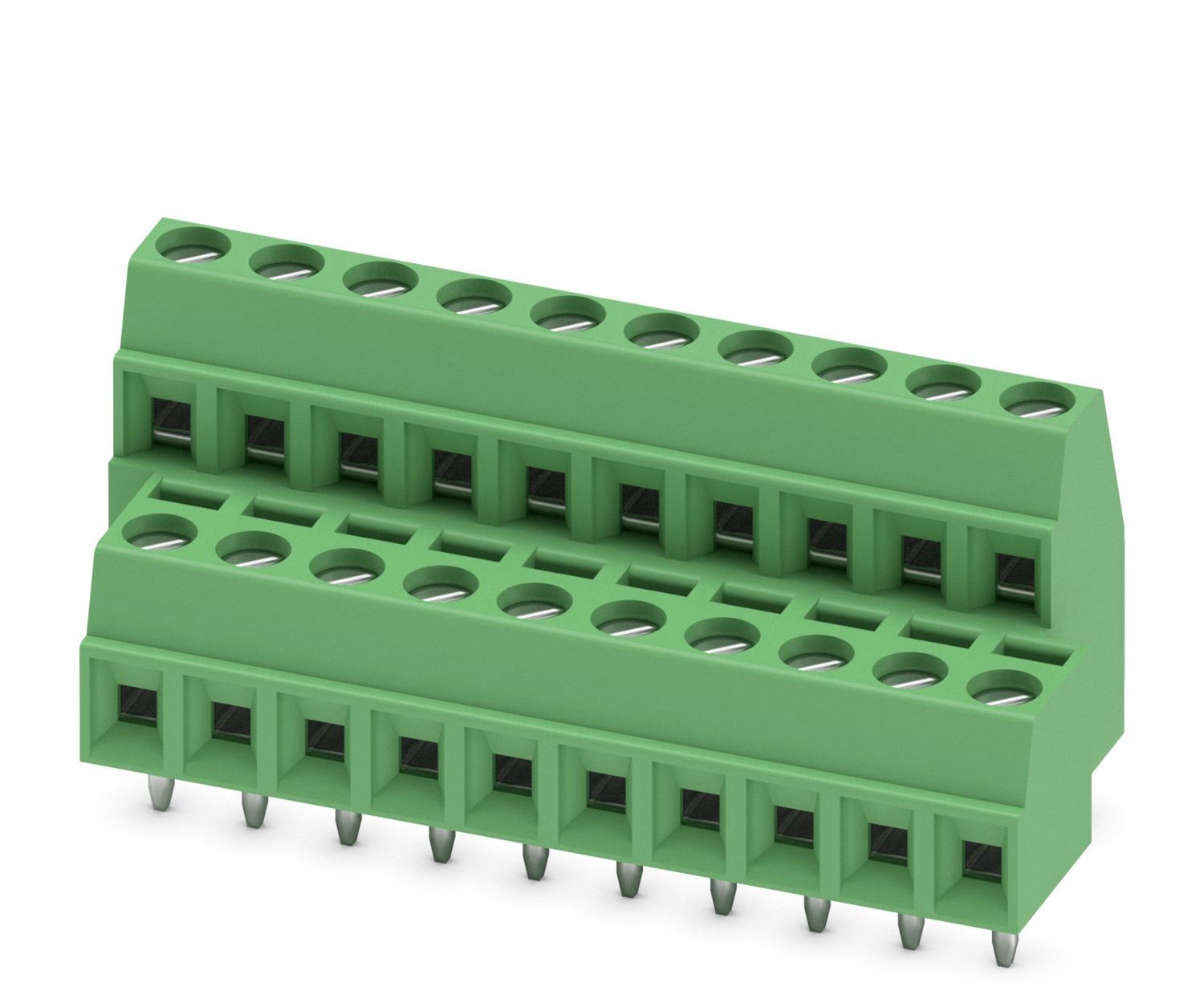 Phoenix Contact MKKDS 1/10-3.81 Series PCB Terminal Block, 10-Contact, 3.81mm Pitch, Through Hole Mount, 2-Row, Screw