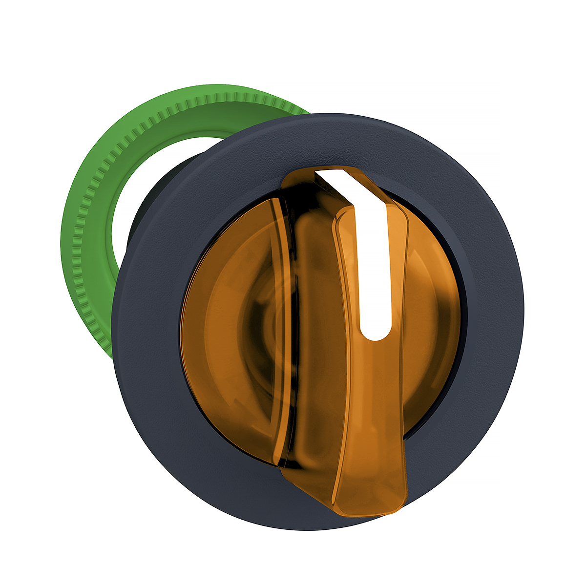Schneider Electric Harmony Series 2 Position Selector Switch Head, 30mm Cutout, Orange Handle