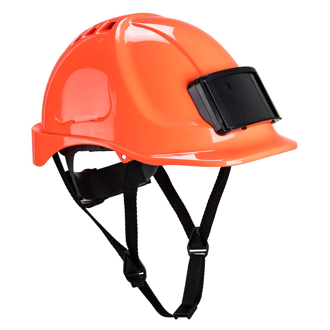 Portwest PW55 Orange Hard Hat with Chin Strap, AdjustableVentilated