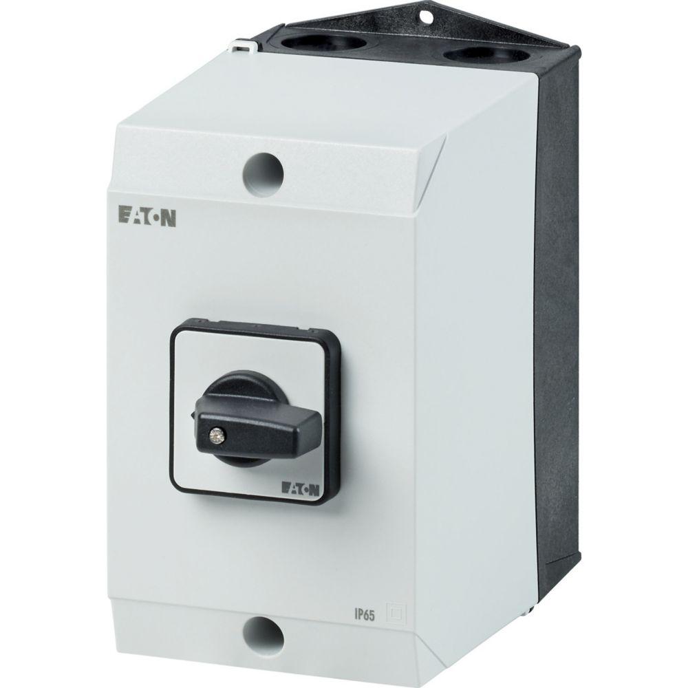 Eaton, 5P 2 Position 90° Changeover Cam Switch, 690V (Volts), 32A, Short Thumb Grip Actuator