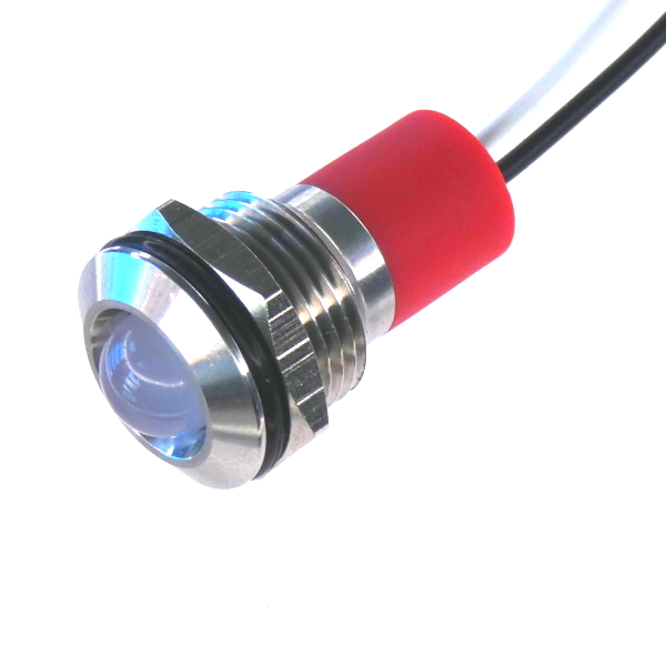 CML Innovative Technologies PL14SL Series White Panel LED, 12V, 14mm Mounting Hole Size, Lead Wires Termination, IP67