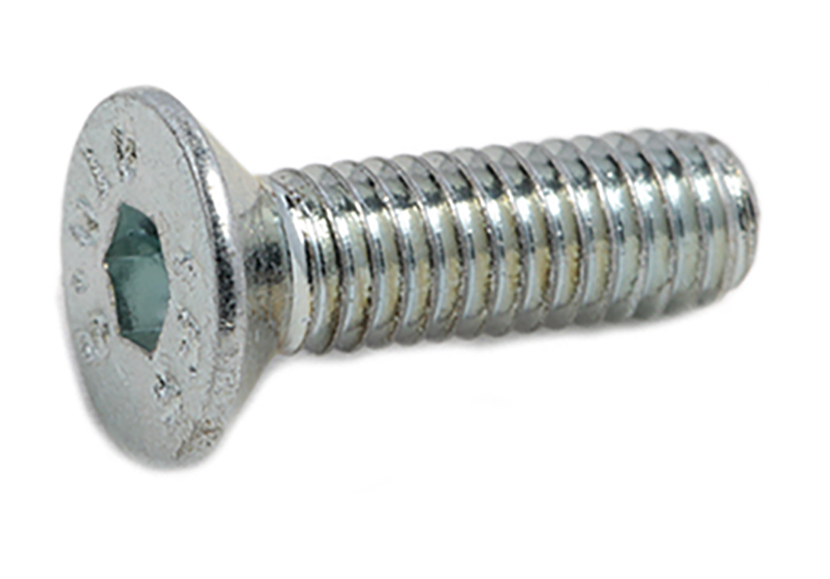 RS PRO Bright Zinc Plated Steel Hex Socket Countersunk Screw, DIN 7991, M3 x 10mm