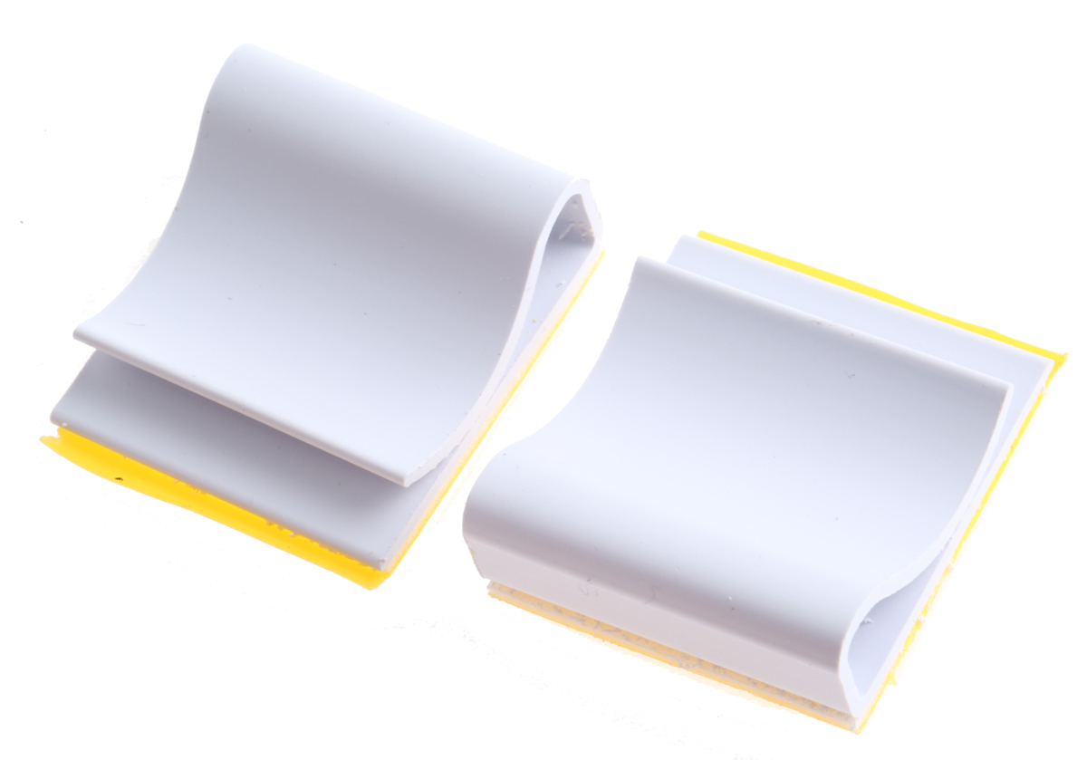 Essentra White Noryl cable clamp