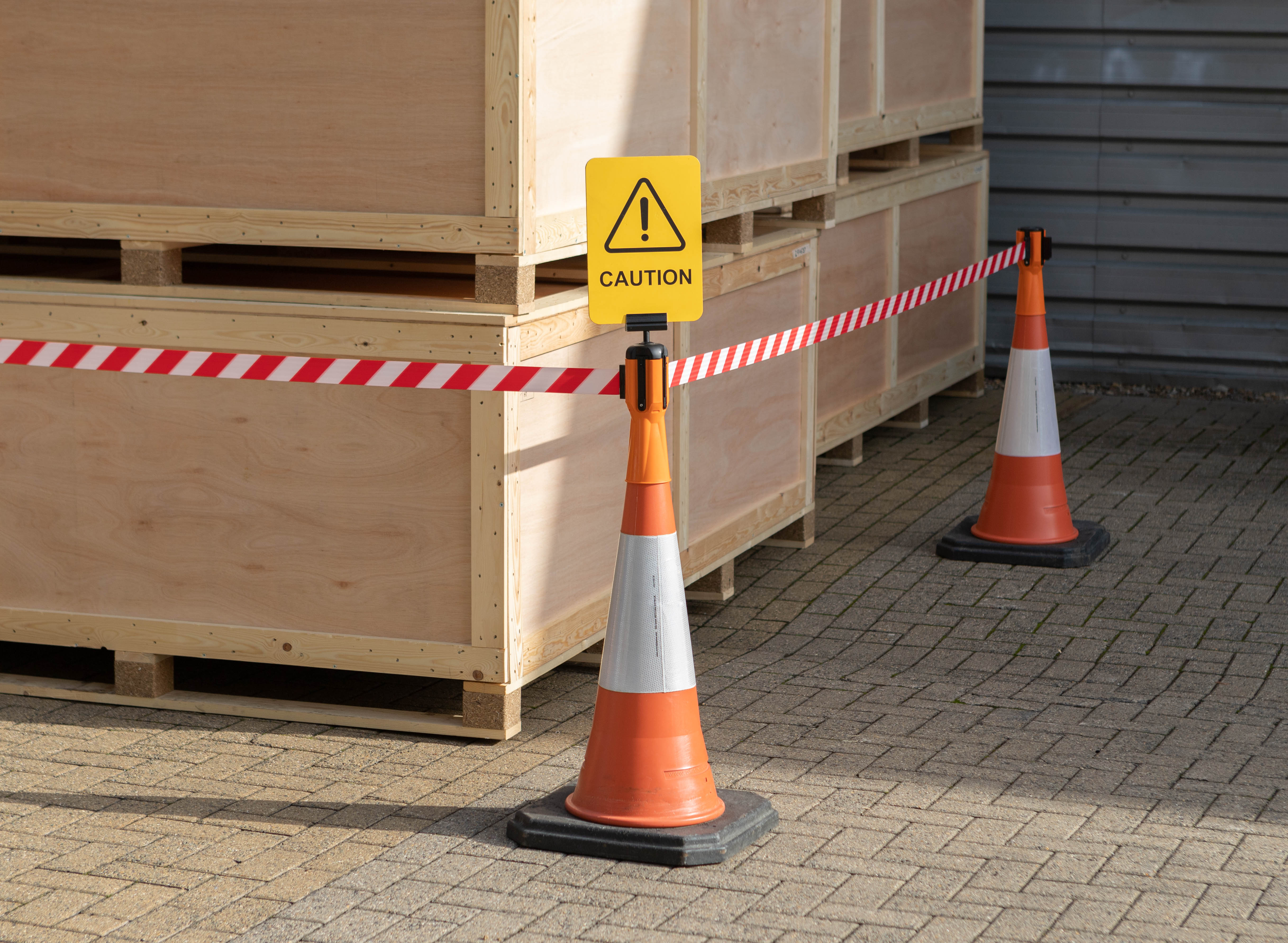 Tensator Orange PE Retractable Barrier, 3.65m, Red, White Tape