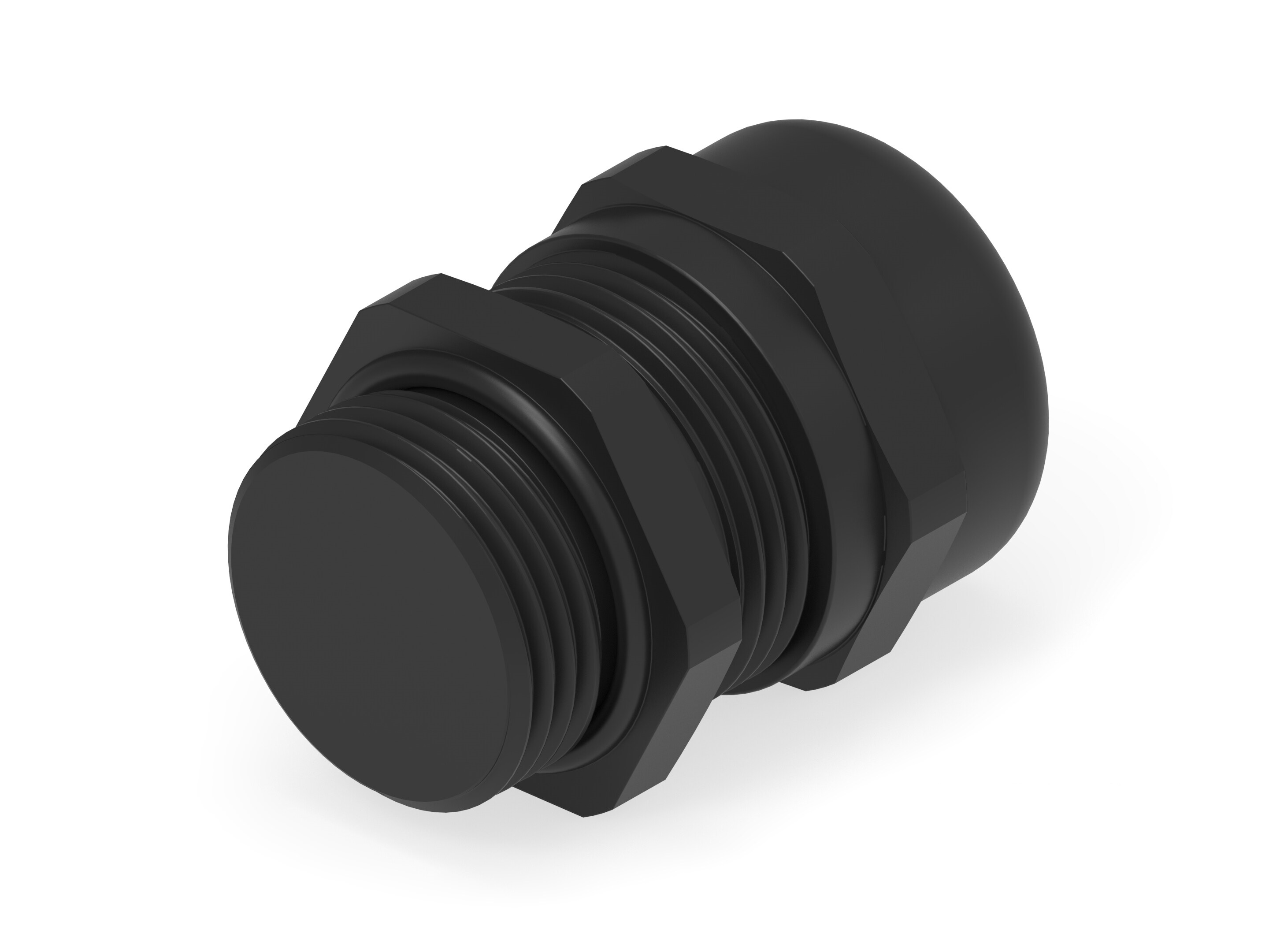 Entrelec 1SNG Series Black PA 6 Cable Gland, M16 Thread, 4mm min., 8mm max., IP66, IP68