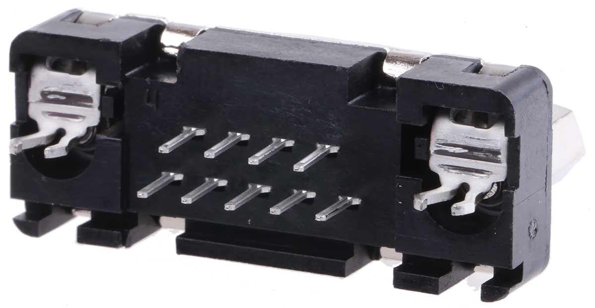 HARTING 9 Way Through Hole D-sub Connector Plug, 2.74mm Pitch, with 4-40 UNC Threaded Inserts, Boardlocks