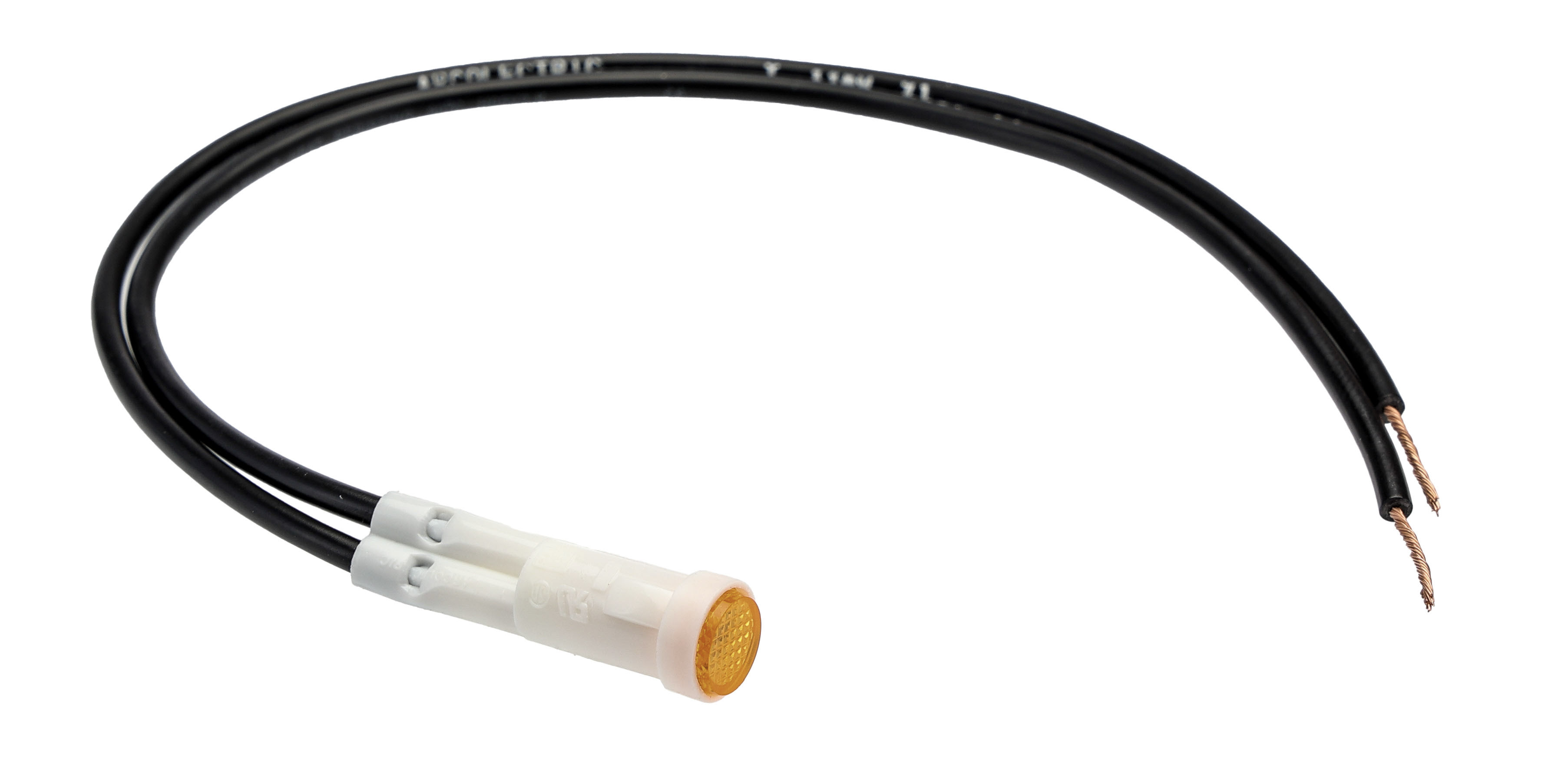 Arcolectric (Bulgin) Ltd 2950 Series Orange Neon Panel Mount Indicator, 110V ac, 8mm Mounting Hole Size, Lead Wires