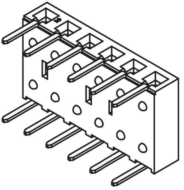Samtec BCS Series Right Angle Through Hole Mount PCB Socket, 6-Contact, 1-Row, 2.54mm Pitch, Through Hole Termination