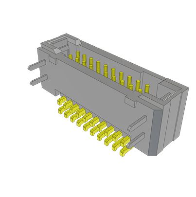 Samtec TFM Series Horizontal Through Hole and Surface Mount PCB Header, 20 Contact(s), 1.27 mm Pitch, 2 Row, Shrouded
