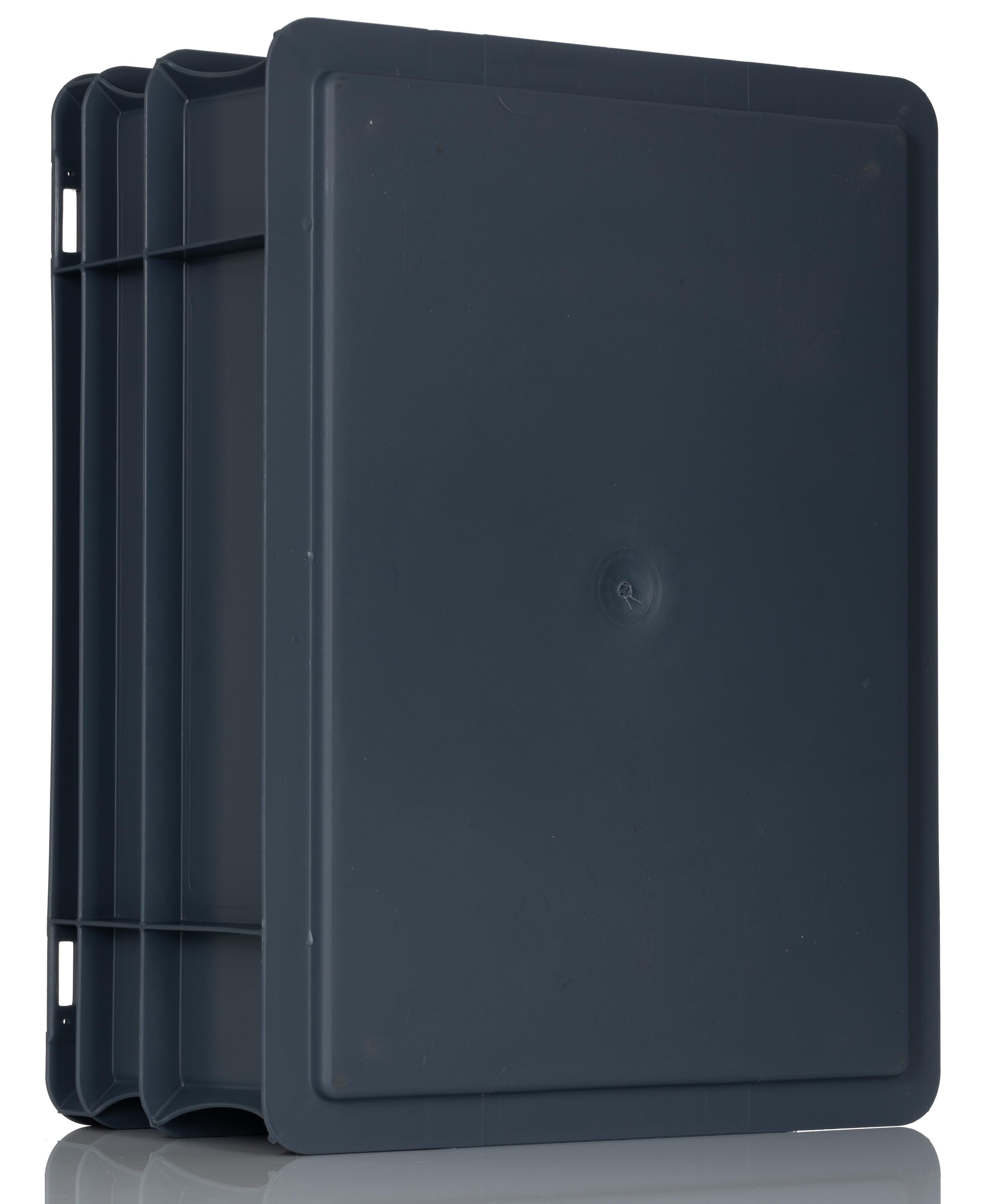RS PRO 15L Grey PP Small Euro Containers, 170mm x 300mm x 400mm