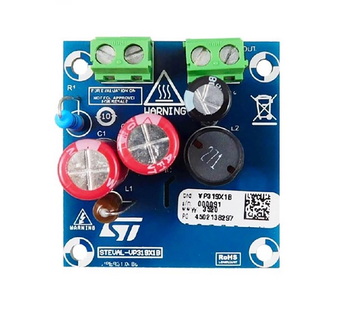 STMicroelectronics 5 V/0.6 A Buck Converter for VIPERP319X for Non-Isolated Auxiliary Power Supply up to 20 W