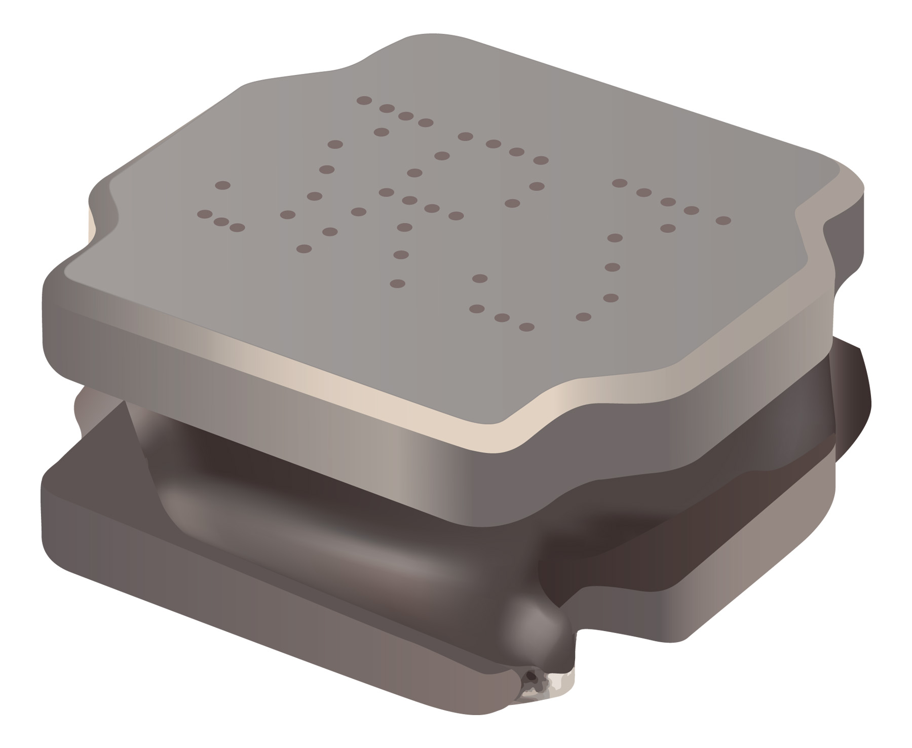 Bourns, SRN8040TA, 0804 Yes Surface Mount Inductor with a Ferrite Core, 6.8 μH Semi Shielded 20 % 5 A Idc Q:15