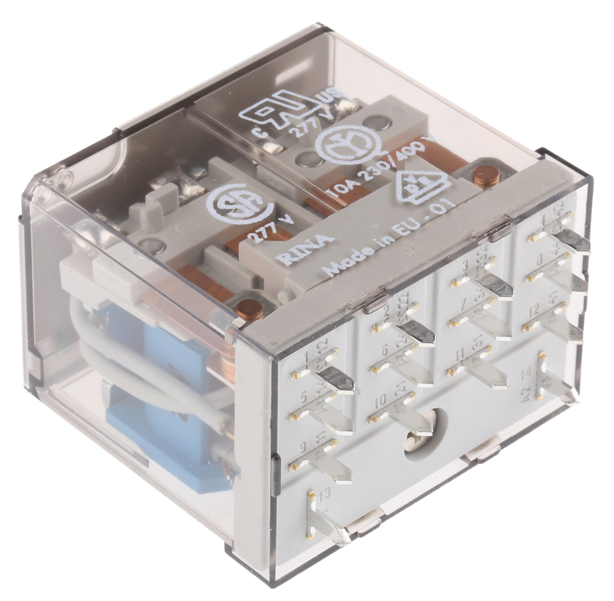 Finder PCB Mount Power Relay, 24V dc Coil, 12A Switching Current, 4PDT
