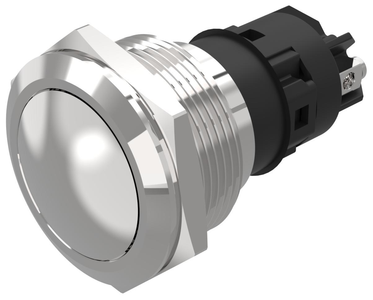 EAO 82 Series Push Button Switch, Latching, Panel Mount, 22.3mm Cutout, SPDT, 240V, IP65, IP67