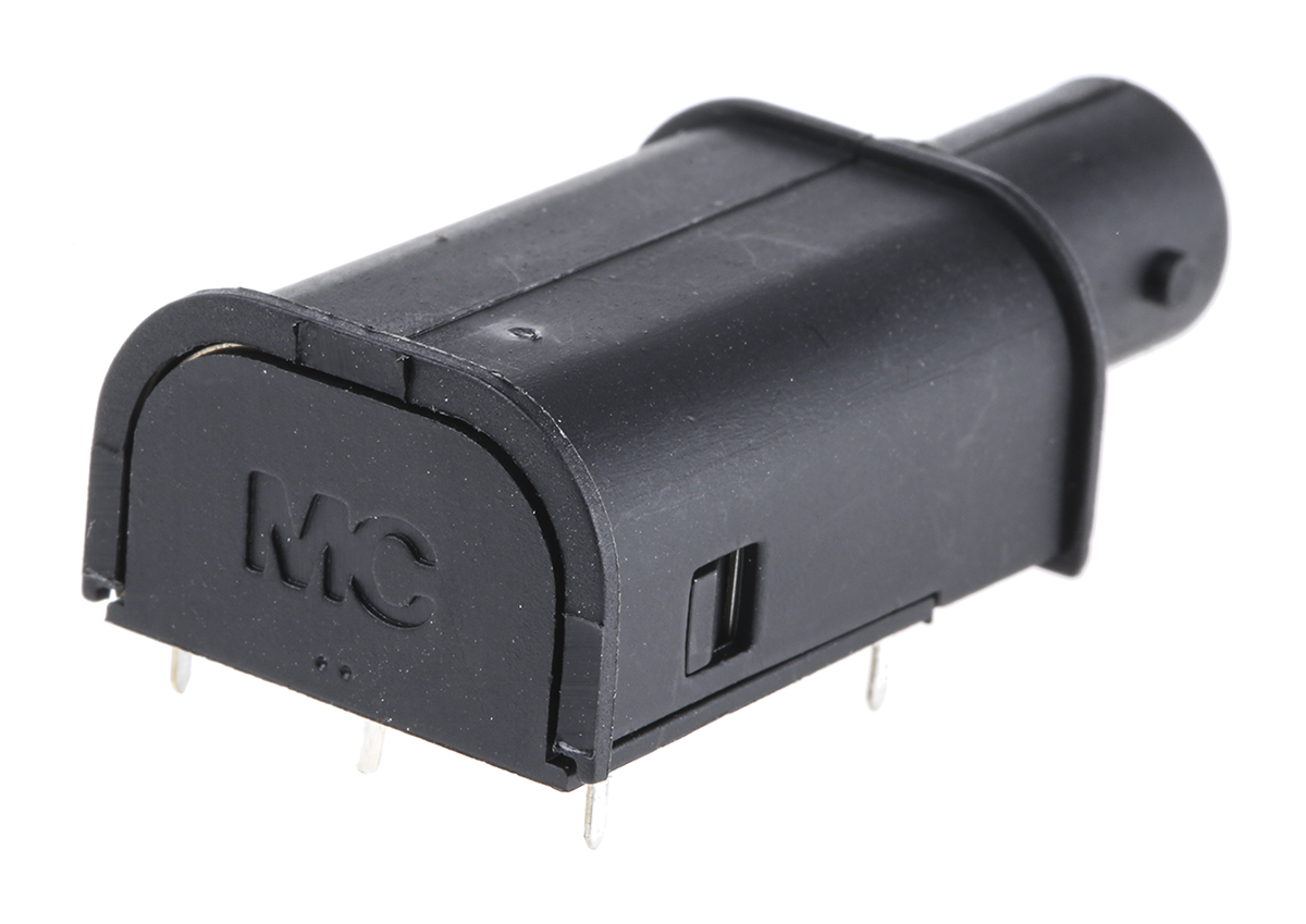 Staubli XBWB-P Series, Jack PCB Mount BNC Connector, Through Hole Termination, Right Angle Body