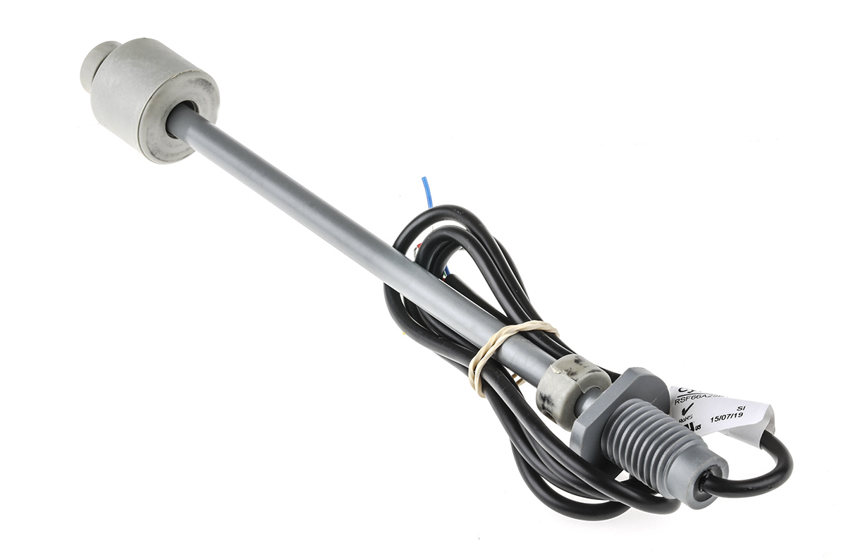 Sensata Cynergy3 RSF66 Series Vertical Polyphenylene Sulfide Float Switch, Float, 1m Cable, Direct Load, 240V ac Max,