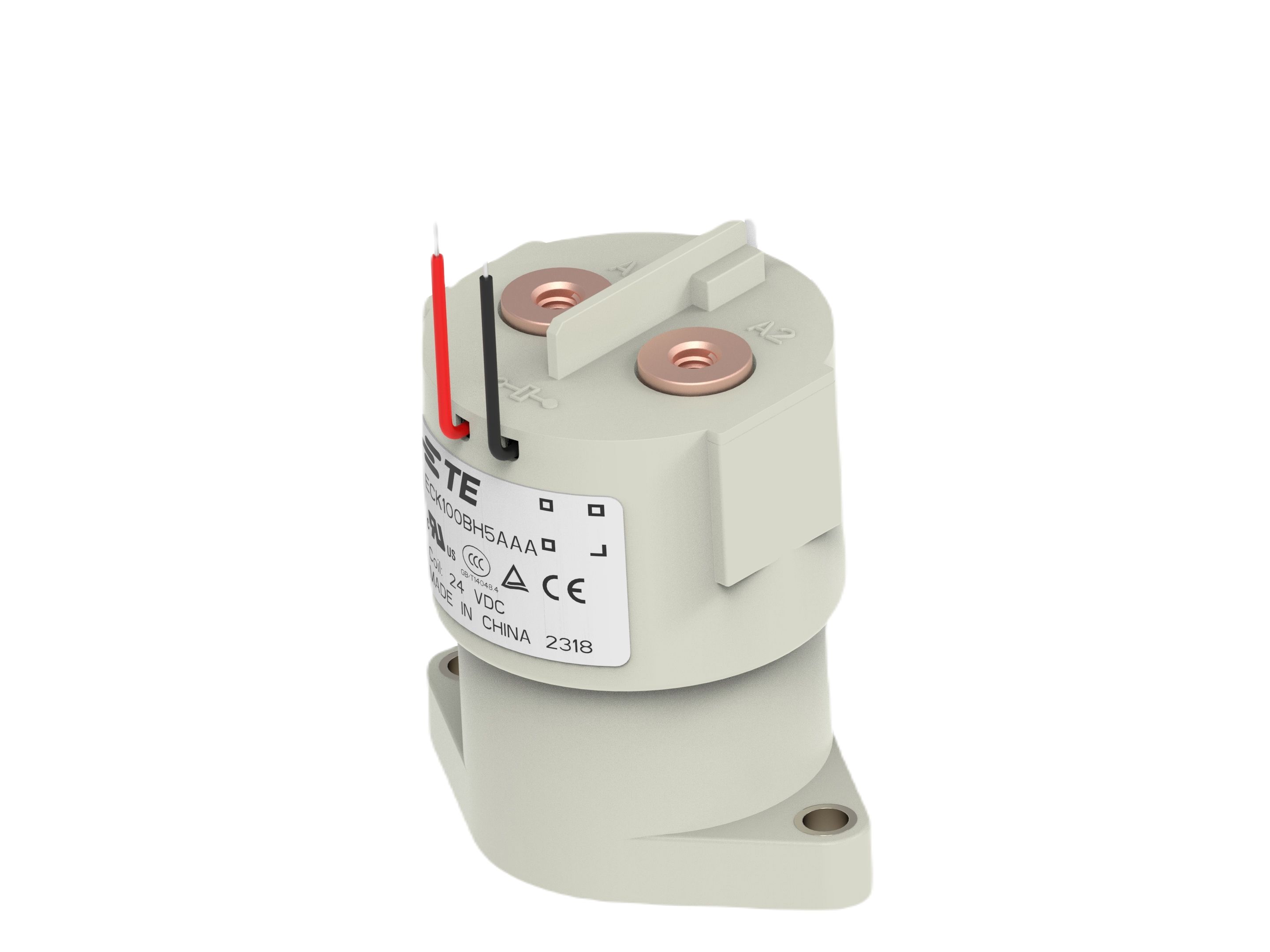 TE Connectivity ECK100B Contactor, 24 V Coil, 1-Pole, 100 A, 6 W, Normally Open And Auxiliary Contact, 1 kV