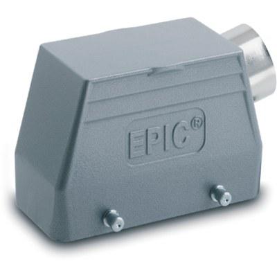 EPIC H-BE Heavy Duty Power Connector Hood, 24 Contacts, M25 Thread, Side Entry