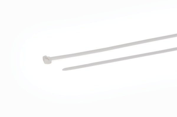 HellermannTyton Cable Tie, Releasable, 200mm x 3.4 mm, White Polyamide 6.6 (PA66), Pk-100