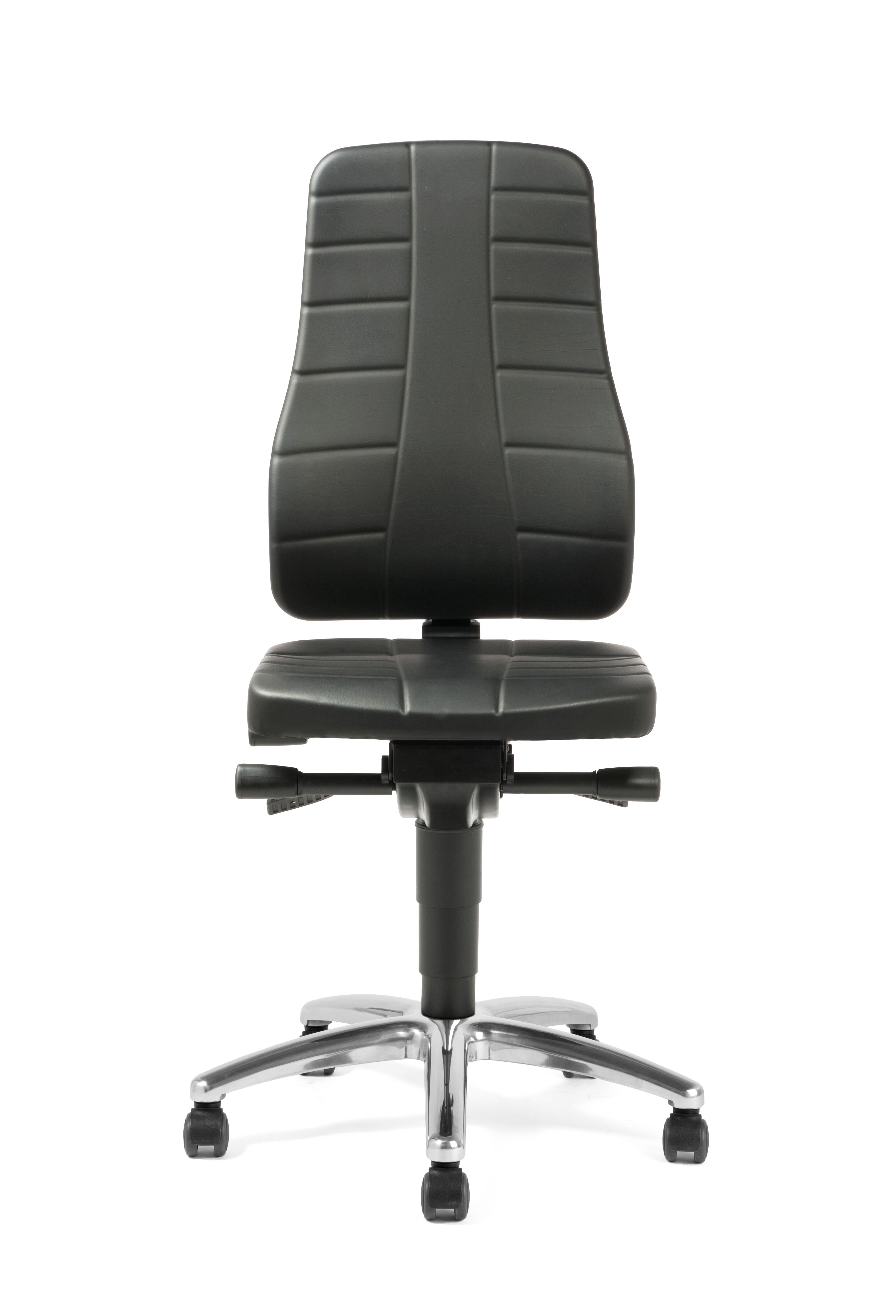 Treston Black Leather Desk Chair, 120kg Weight Capacity