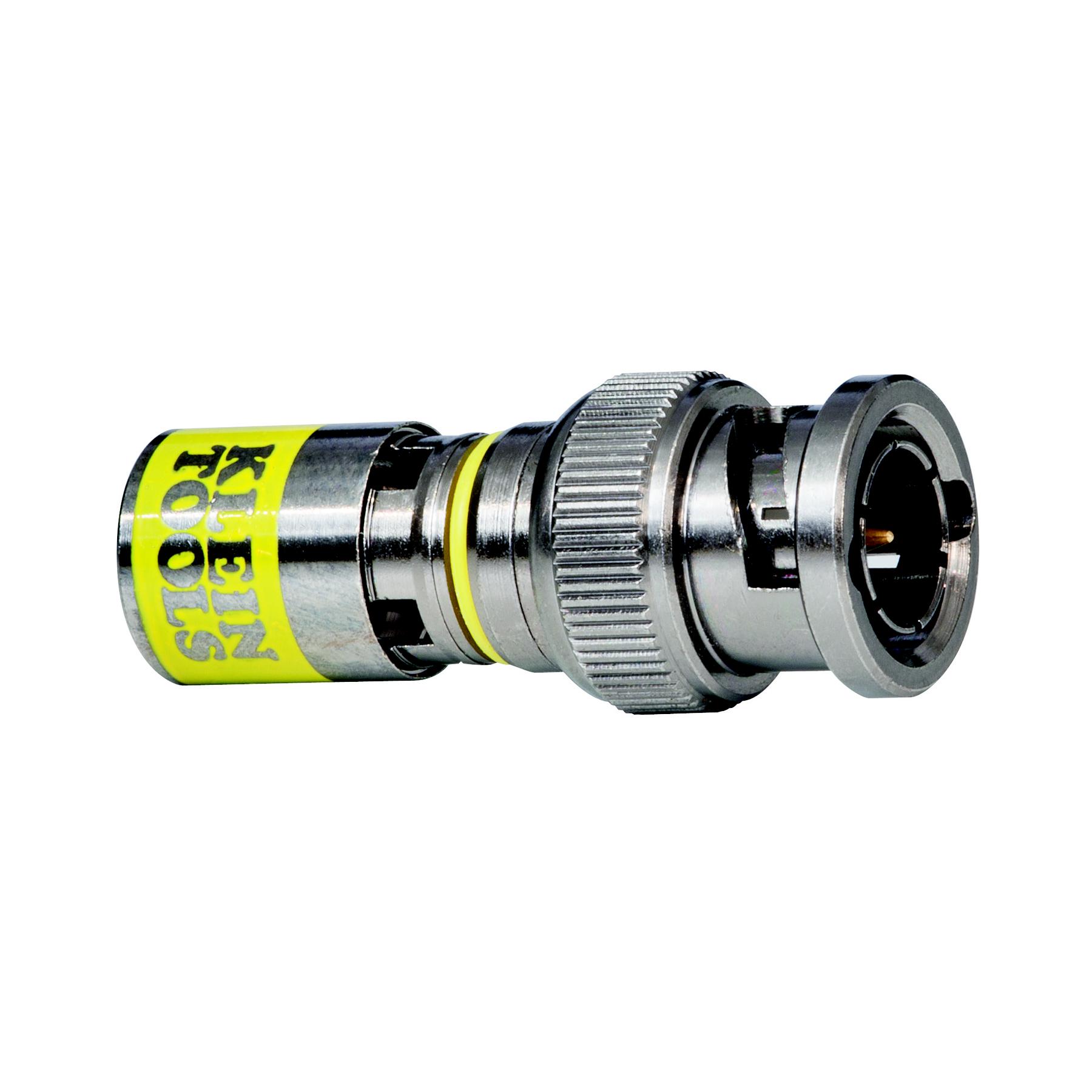 Klein Tools Cable Mount BNC Connector, Crimp Termination, Straight Body