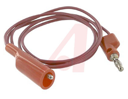 Mueller Electric Crocodile Clip Lead, 10A, 300V, Red, 0.9m Lead Length