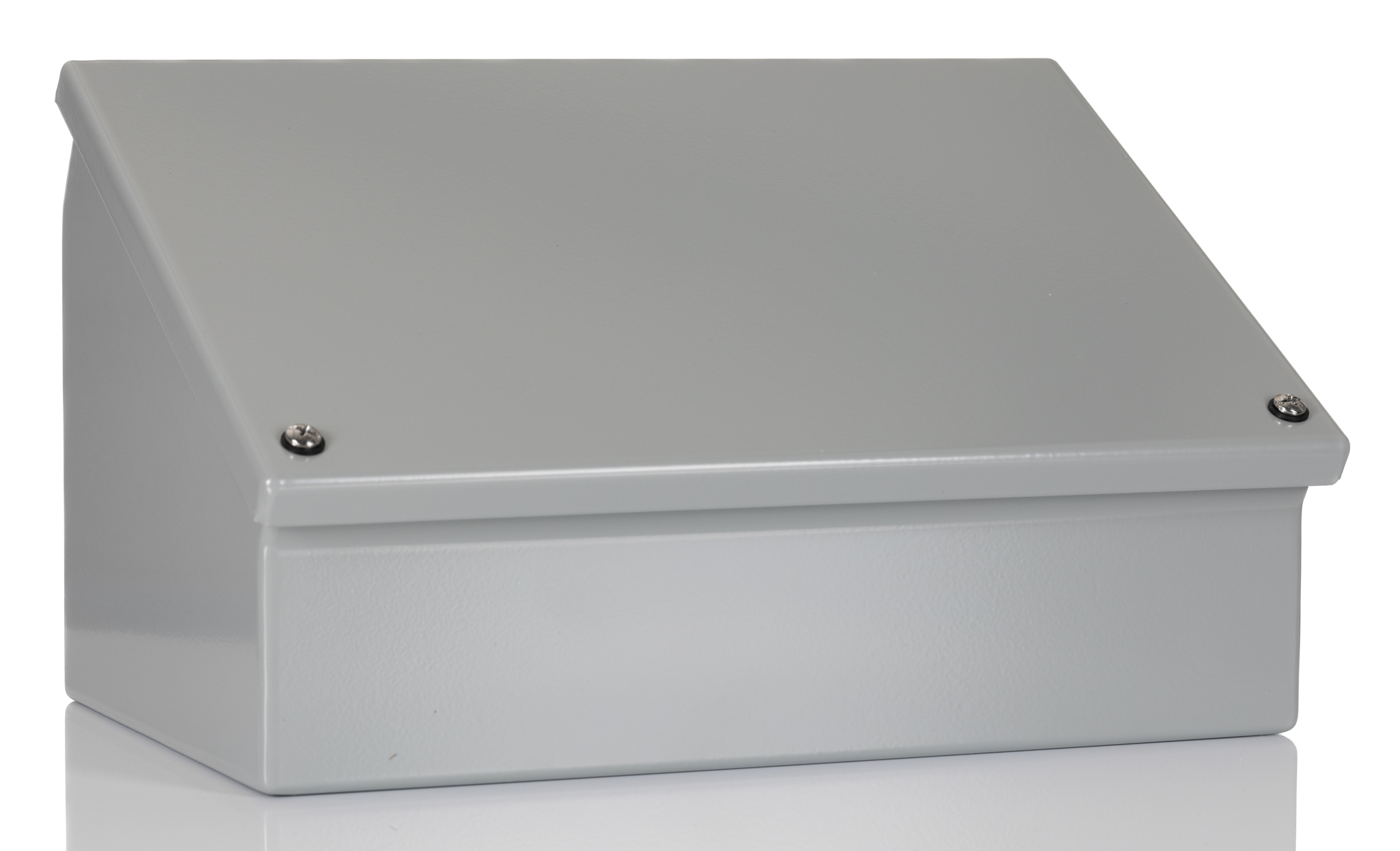 Hammond 1488 Series Grey Steel Desktop Enclosure, Sloped Front, 203 x 305 x 182mm