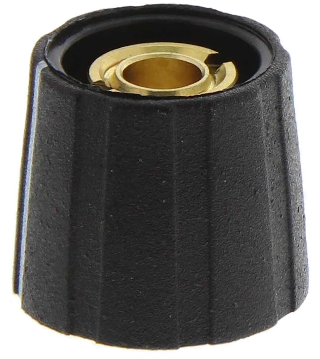 Sifam 15.5mm Black Potentiometer Knob for 6.35mm Shaft Splined, S151 250BK