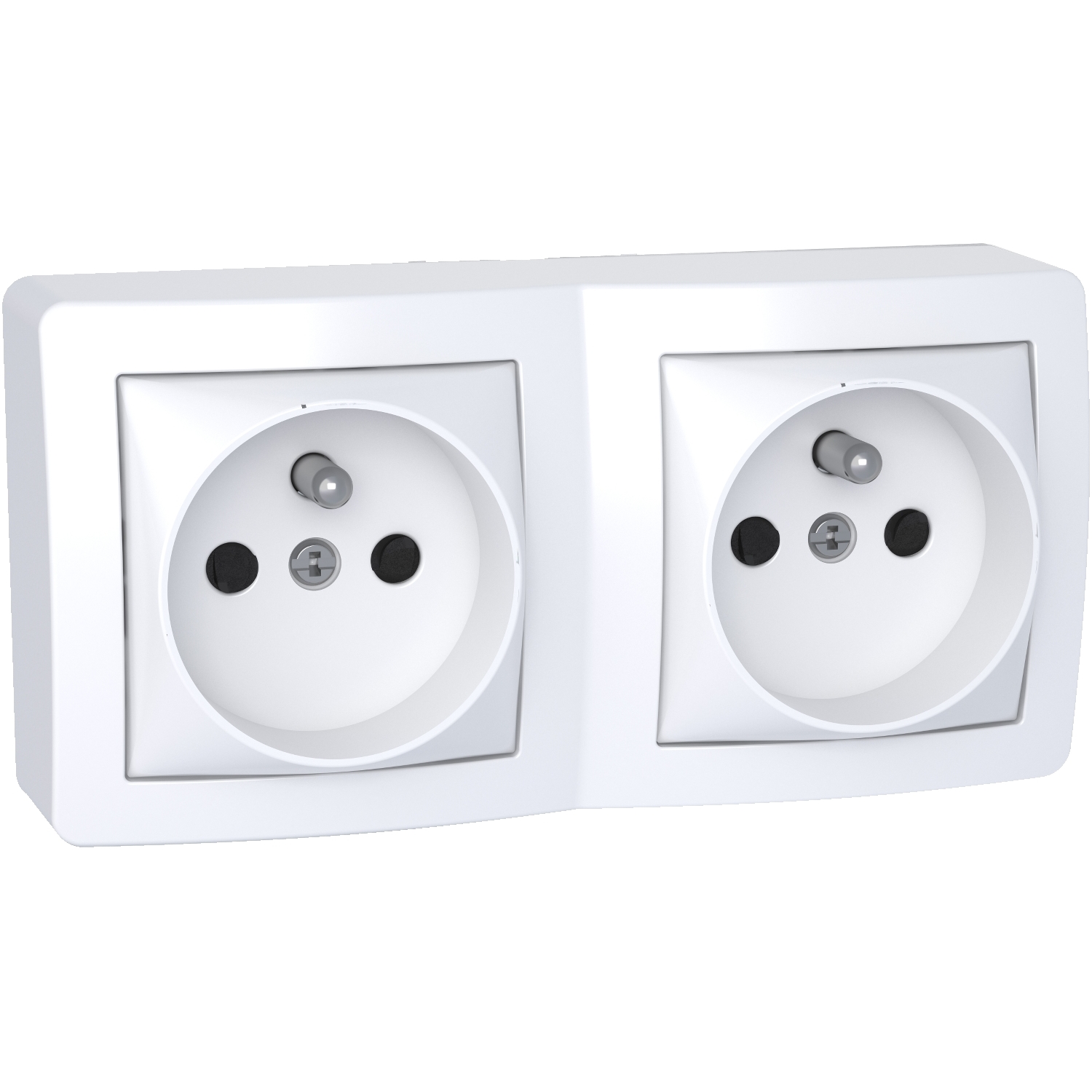 Schneider Electric White Plug Socket, 2 Poles, 16A, French 2P