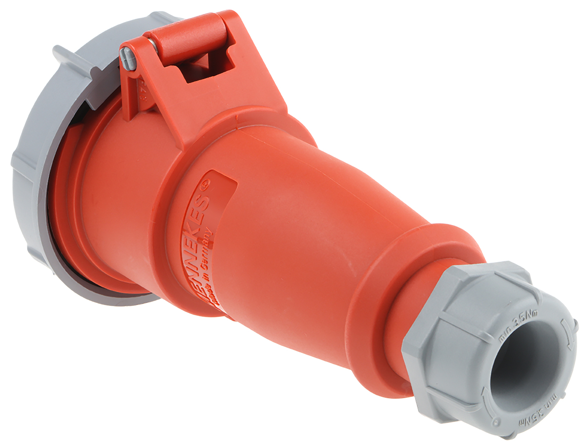 MENNEKES, AM-TOP IP67 Red Cable Mount 3P + N + E Industrial Power Socket, Rated At 16A, 400 V