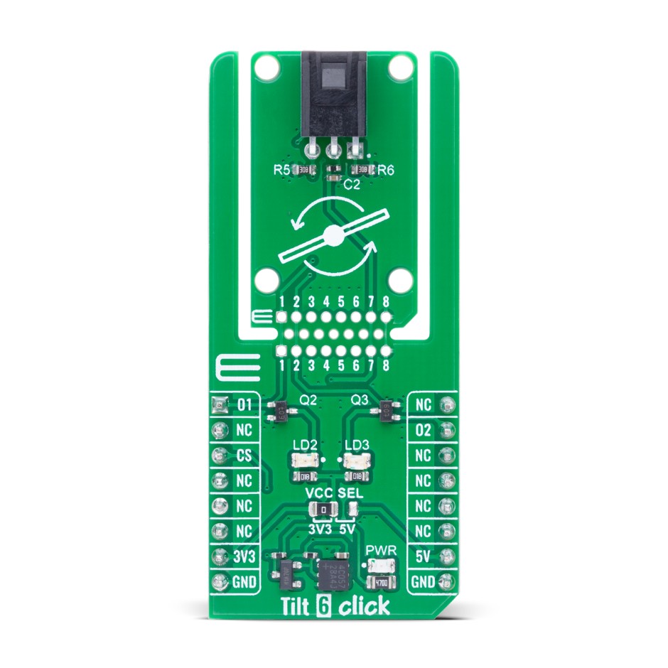 MikroElektronika Tilt 6 Click Sensor Add-On Board Add On Board for Tilt Switch Industrial