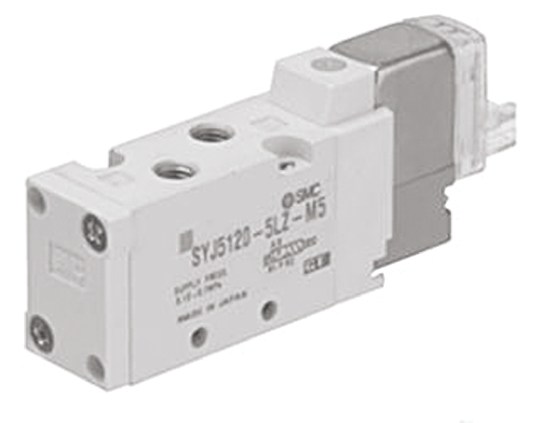 SMC 5/2 Pneumatic Solenoid Valve - Spring/Solenoid Metric M5 SYJ5000 Series 24V dc