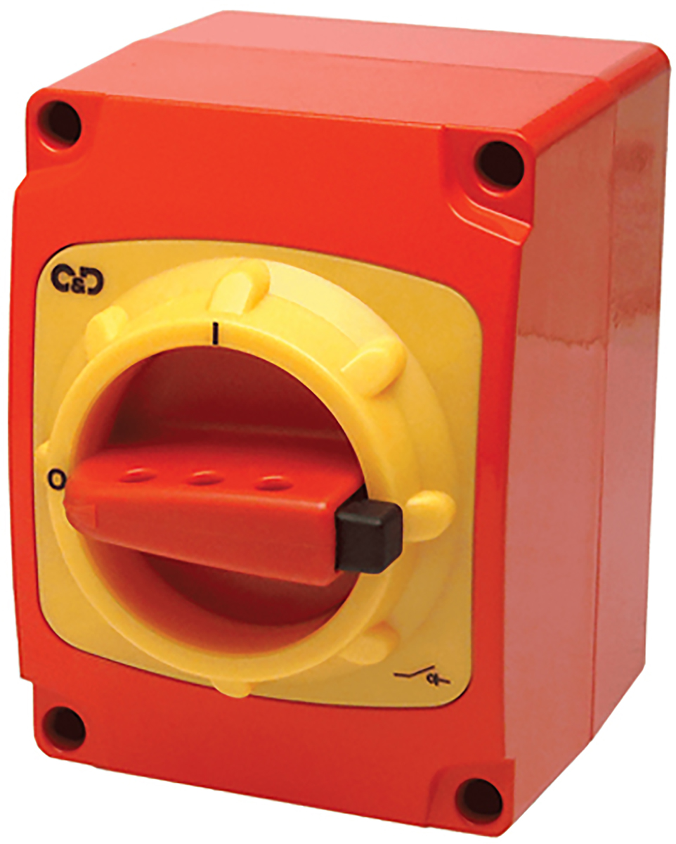 Craig & Derricott 3P Pole Isolator Switch - 25A Maximum Current, 11kW Power Rating, IP66