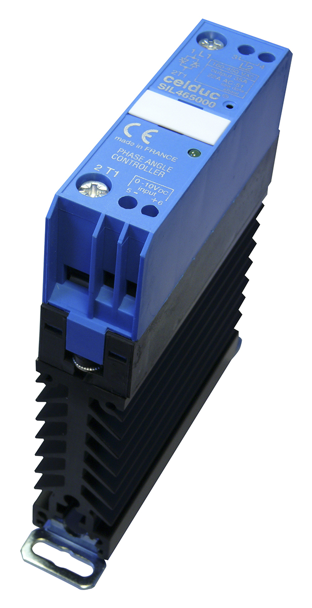 Celduc SIL4-SIM4 Series Solid State Relay, 22 A Load, DIN Rail Mount, 450 V ac Load, 10 V dc Control