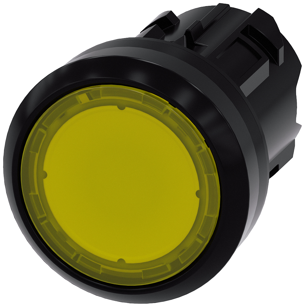 Siemens SIRIUS ACT 3SU10 Series Yellow Latching Push Button Head, 22mm Cutout, IP66, IP67, IP69K