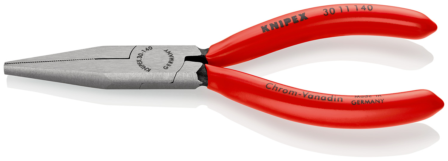 Knipex Flat Nose Pliers, 140 mm Overall, Flat, Straight Tip, 42mm Jaw