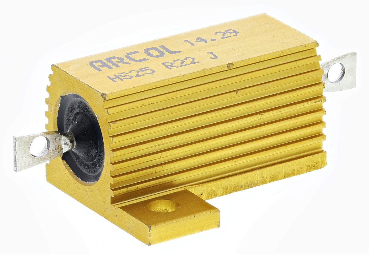 Arcol, 220mΩ 25W Wire Wound Chassis Mount Resistor HS25 R22 J ±5%