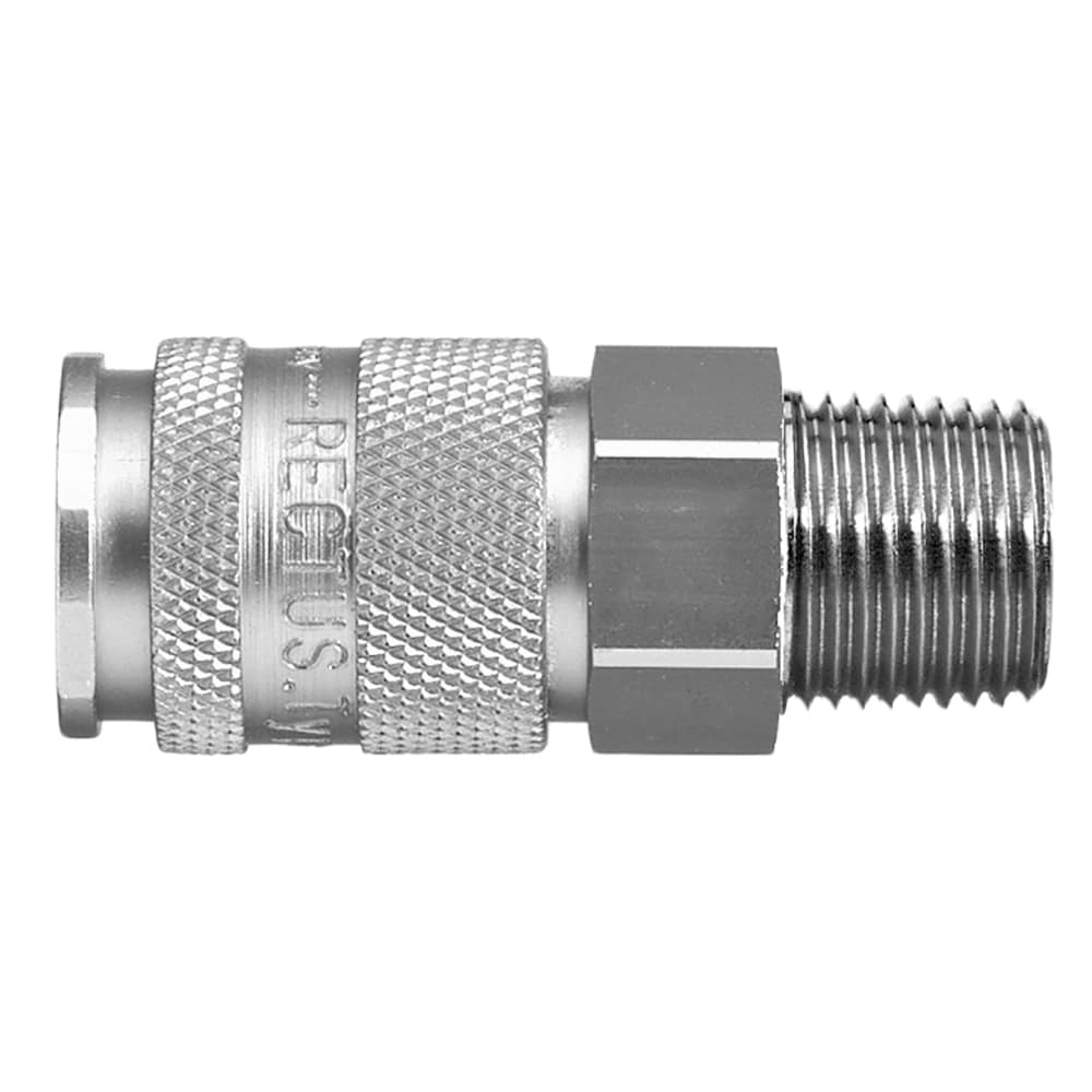 Legris Nickel Plated Brass Male Pneumatic Quick Connect Coupling, BSPT 1/2 in Male 27mm Male Thread