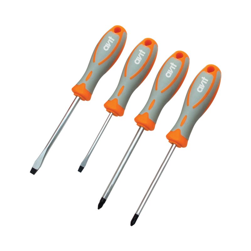 Avit Pozidriv, Slotted Screwdriver Set, 4-Piece