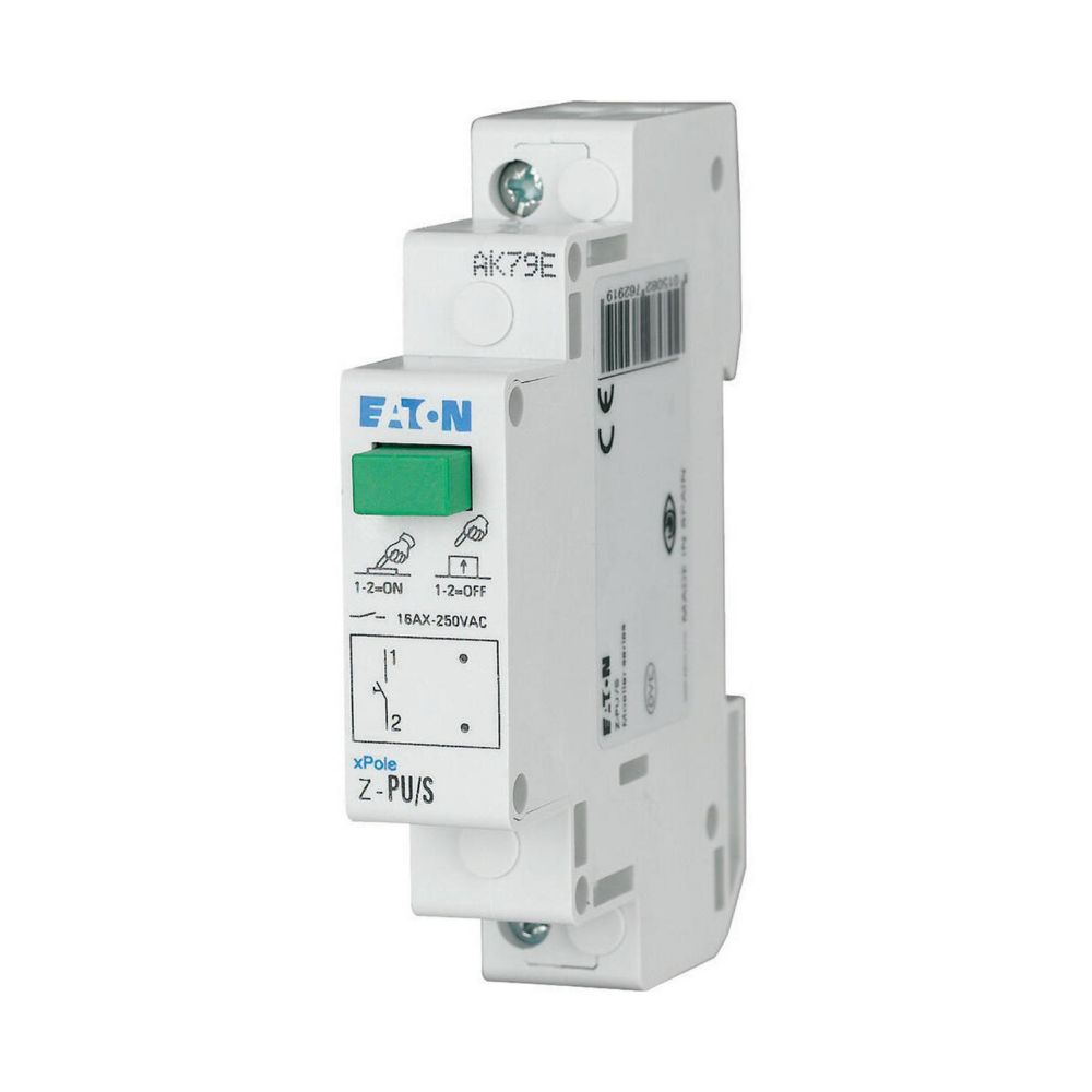Eaton Z-PU Series Push Button Switch, DIN Rail, 2 N/C, 250V, IP40