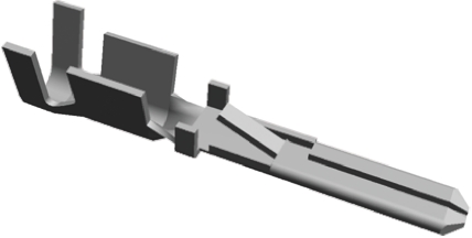 TE Connectivity FASTIN-FASTON .110 Uninsulated Male Spade Connector, Tab, 2.79 x 0.81mm Tab Size, 1mm² to 2.5mm²