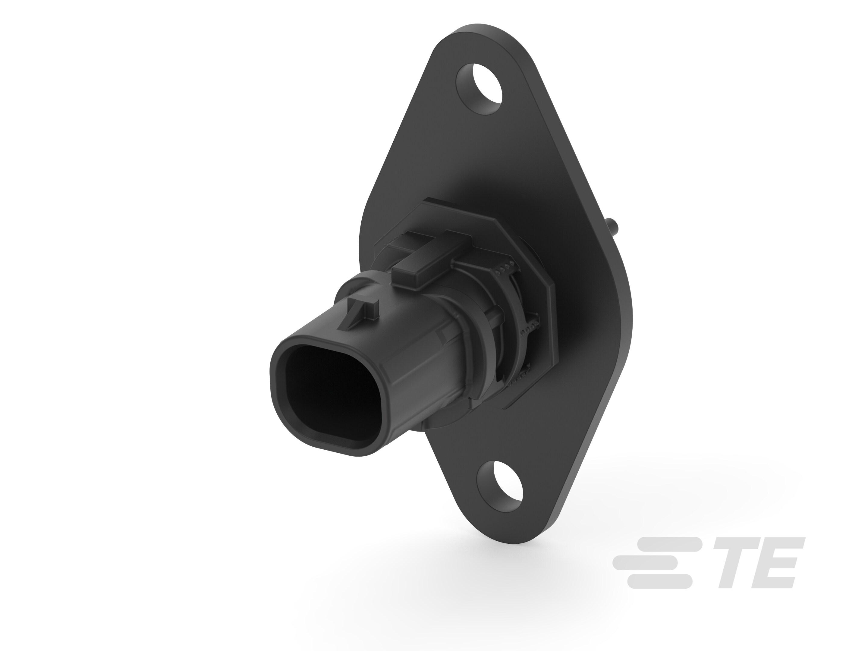 TE Connectivity, 2325103 Header Socket Black Board Mount 2 Way, Solder, Through Hole Termination 2325103-7