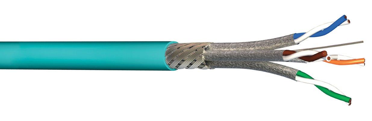 AXINDUSSF20004 Cat8, Green Unterminated to Unterminated, S/FTP, Unterminated