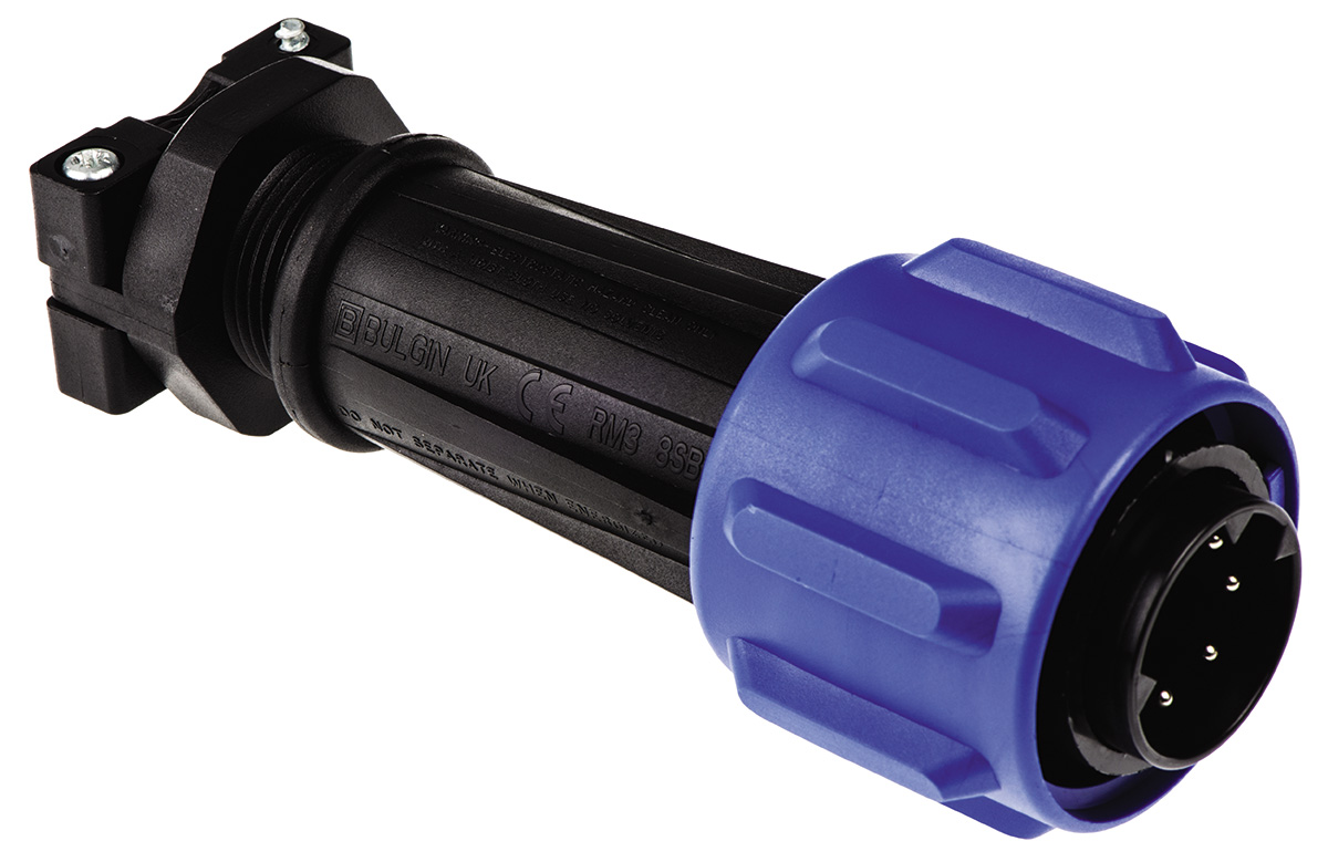 Bulgin Circular Connector, 7 Contacts, Cable, Standard Connector, Plug, Male, IP68, Buccaneer 900 Series