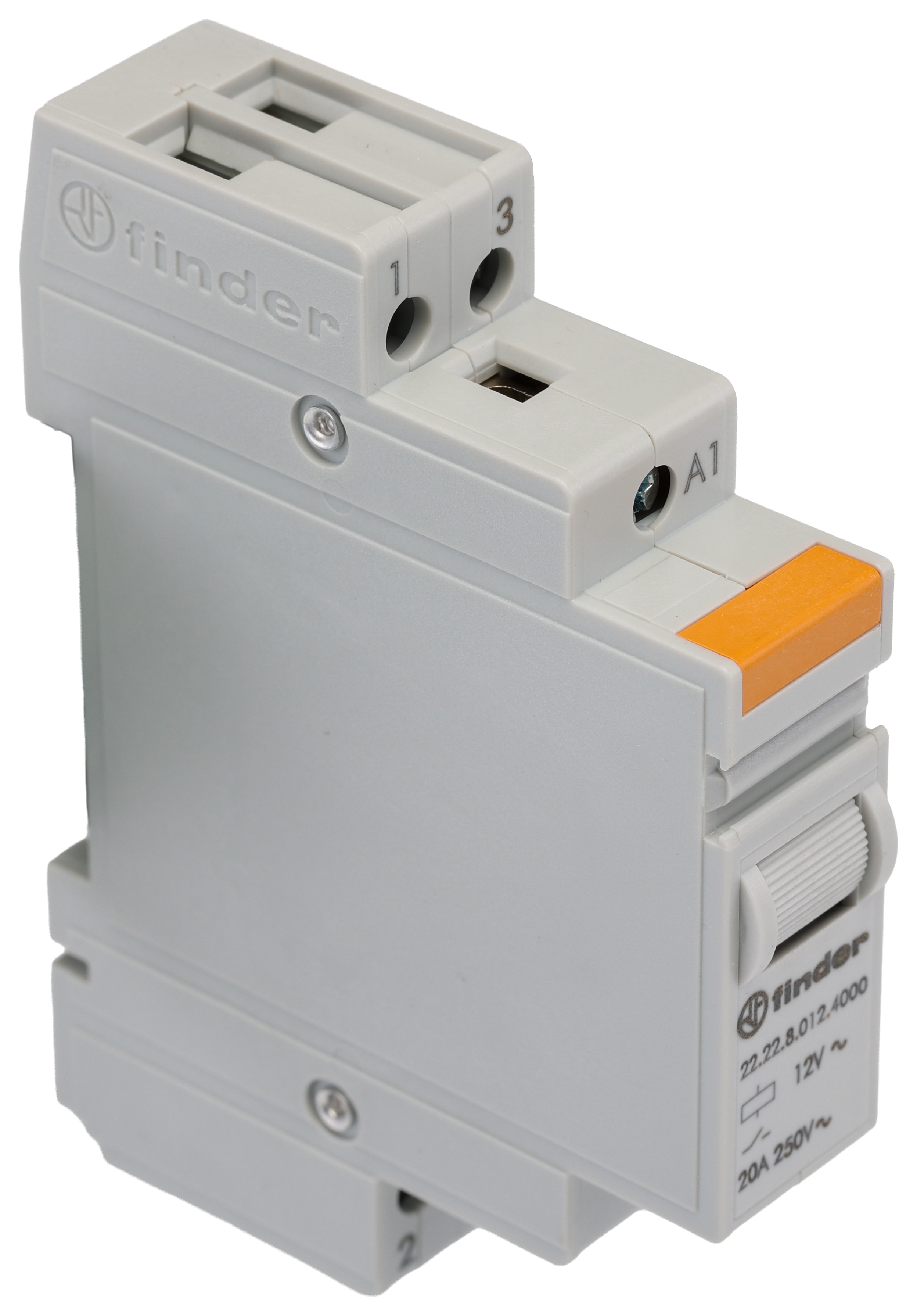 Finder DIN Rail Non-Latching Relay, 12V ac Coil, 20A Switching Current