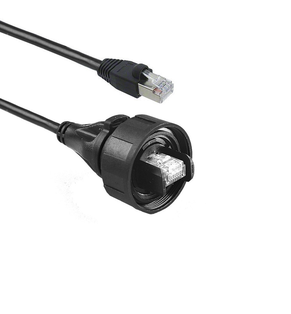 BulginPX0897, 5m Cat6a, Black RJ45 to Male RJ45 Male, S/FTP Shielded, Terminated Polyurethane, PVC Sheath